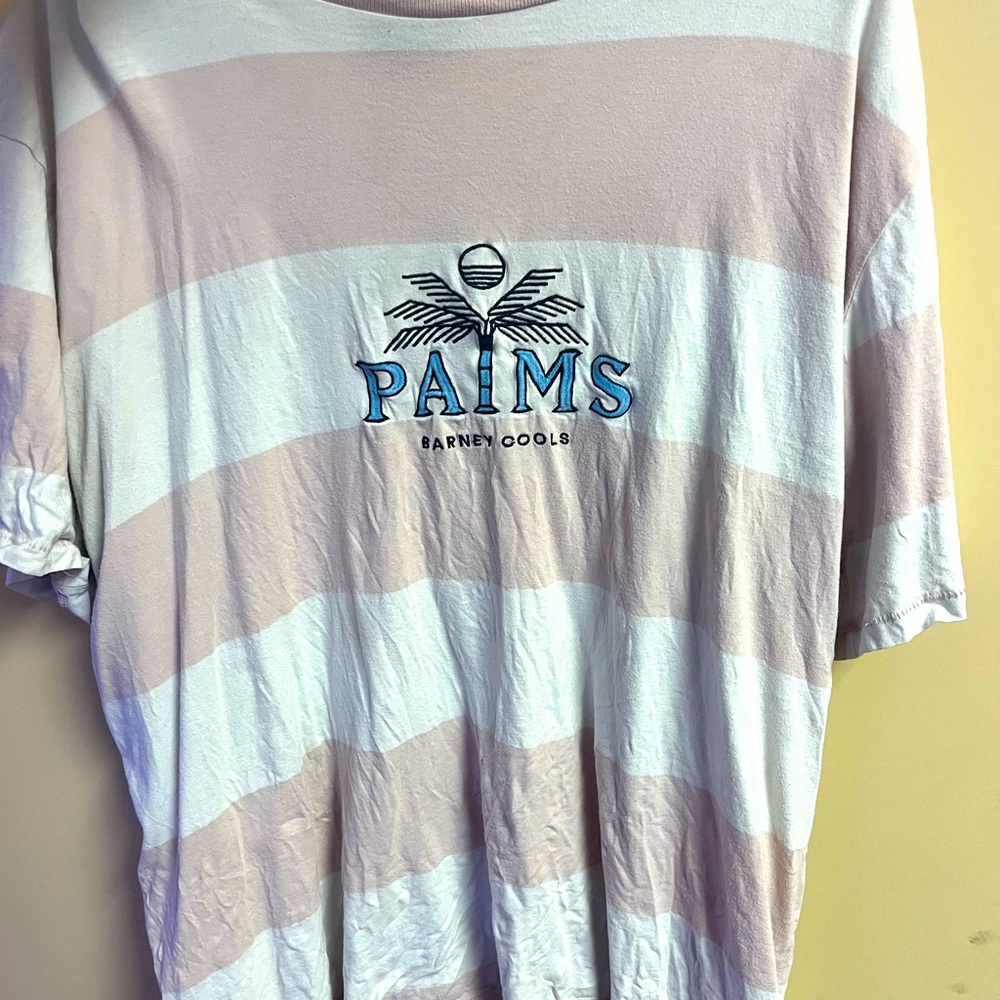 Barney Cools T shirt , XXL, Pink and White striped pattern